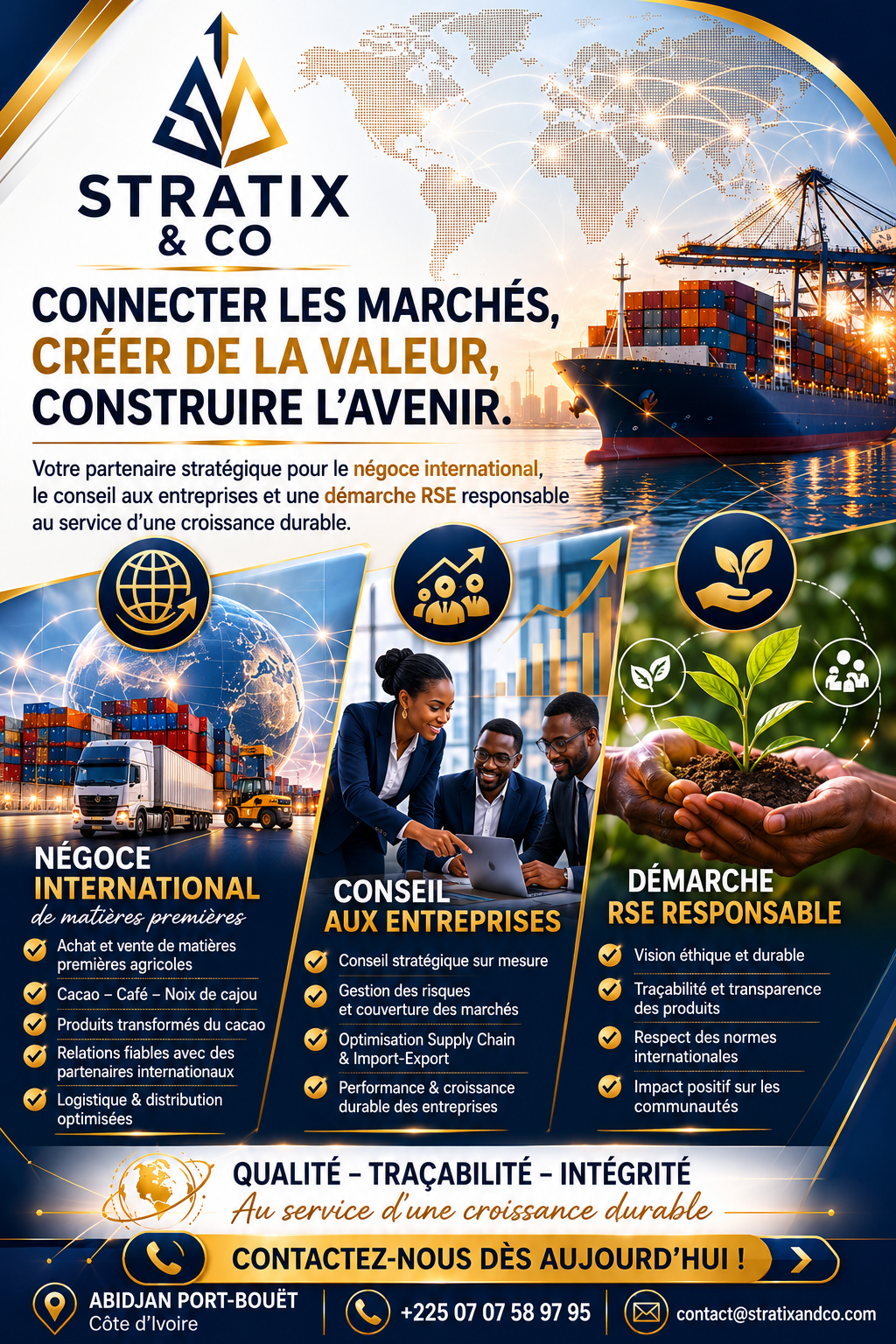 STRATIX & CO — Négoce International, Conseil aux Entreprises et Démarche RSE